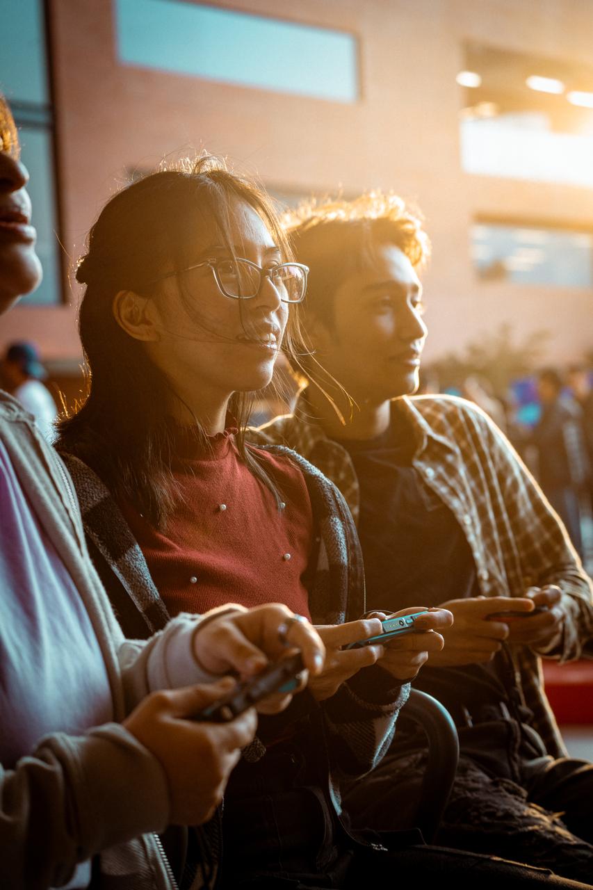 She was bouncing away